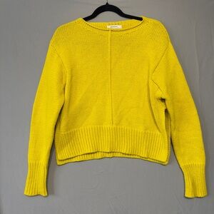 Sandwich Womens Chunky Knit Sweater M Yellow Cabincore Quirky Teacher Preppy
